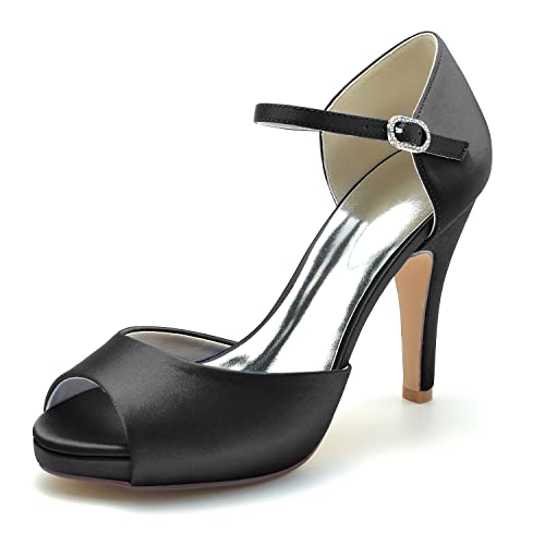 EICOFF Women's Peep Toe High Heel Sandals Ankle Strap Pumps Adjustable Buckle Party Work Special Occasions Formals Bridal Wedding Shoes,Schwarz,39 EU EICOFF Women's Peep Toe High Heel Sandals Ankle Strap Pumps Adjustable Buckle Party Work Special Occasions Formals Bridal Wedding Shoes,Schwarz,39 EU von EICOFF