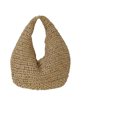 EIDIRGHB Strohtaschen Damen Shopper Stroh Tote Handtasche Strand Hand-gewebte Clutch Geldbörse Halbmond Unterarm Taschen Handgelenk Kreis Umhängetasche Wolke Sommer Seaside Pack-Kaffee EIDIRGHB Strohtaschen Damen Shopper Stroh Tote Handtasche Strand Hand-gewebte Clutch Geldbörse Halbmond Unterarm Taschen Handgelenk Kreis Umhängetasche Wolke Sommer Seaside Pack-Kaffee von EIDIRGHB