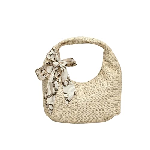 EIDIRGHB Strohtaschen Damen Shopper Stroh Tote Handtasche Strand Hand-gewebte Clutch Geldbörse Halbmond Unterarm Taschen Handgelenk Kreis Umhängetasche Wolke Sommer Seaside Pack-weiß EIDIRGHB Strohtaschen Damen Shopper Stroh Tote Handtasche Strand Hand-gewebte Clutch Geldbörse Halbmond Unterarm Taschen Handgelenk Kreis Umhängetasche Wolke Sommer Seaside Pack-weiß von EIDIRGHB