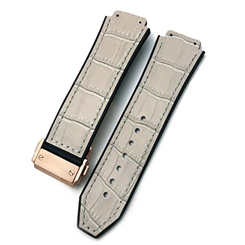 EIDKGD Uhrenarmband aus Rindsleder, 20 mm, 22 mm, 25 mm x 19 mm, passend für Hublot-Uhrenarmband, Kalbsleder, Silikon-Armbänder, 22 mm, Achat von EIDKGD