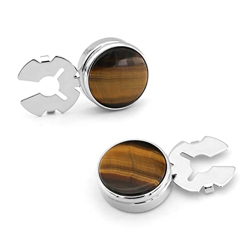 EIFINE Schwarze Manschettenknopf-Abdeckung for Herren-Hemd-Manschettenknöpfe (Color : 2, Size : 1) von EIFINE