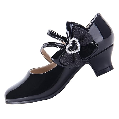 EIGHT KM Mädchen High Heel Kleidschuhe Mary Jane Prinzessin Hochzeitsparty Pumps EKM7035 Lackleder Herz Perle Schleife Schwarz EU Kleinkind Größe 28 EIGHT KM Mädchen High Heel Kleidschuhe Mary Jane Prinzessin Hochzeitsparty Pumps EKM7035 Lackleder Herz Perle Schleife Schwarz EU Kleinkind Größe 28 von EIGHT KM