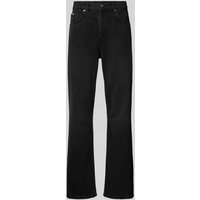 EIGHTYFIVE Straight Fit Jeans im Used-Look in Black, Größe 30 von EIGHTYFIVE