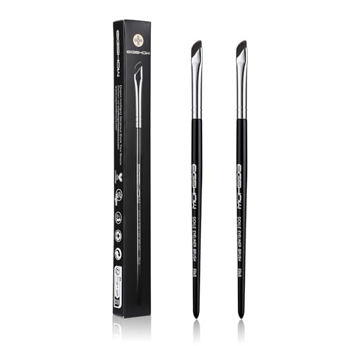 EIGSHOW Eyeliner Pinsel Set, Schräger Eyeliner Pinsels, Feiner Abgewinkelter Eyeliner-Pinsels, Ultra Dünner Gebogener Makeup Pinsel Set für Augenbrauen Liner, 2 Stück (E865) von EIGSHOW