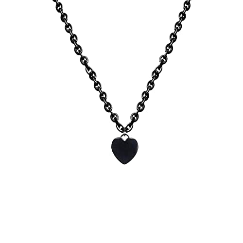 EIGSO Goth Love Heart Chain Halskette für Frauen Männer Retro Classic Gothic Choker Kragen für Frau Mann von EIGSO