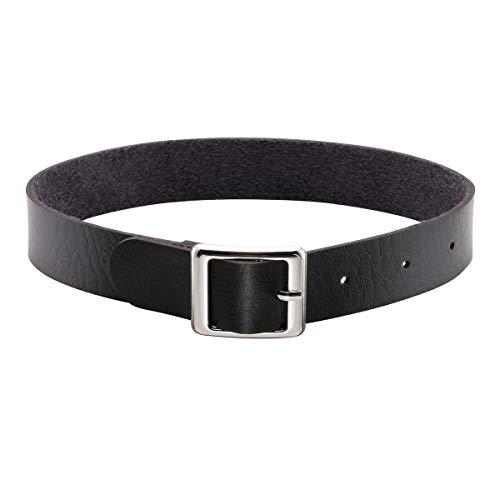 Eigso Frauen Retro Punk Simple Style verstellbare Leder Choker Collar Schnalle Halskette für Biker Spicky von Eigso
