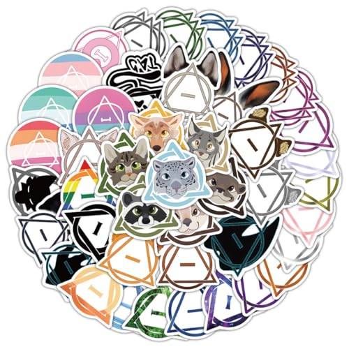 EIH1 50 Stück Therian Sticker, Therian Aufkleber Auto Laptop Telefon Gitarre Skateboard Motorrad Fahrrad Therian Stickers Set von EIH1