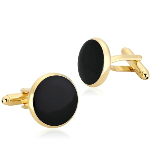 EIHI 1 Paar Manschettenknöpfe herren gold, Manschettenknöpfe für herren für Tanzparty Business Manschettenknopf von EIHI