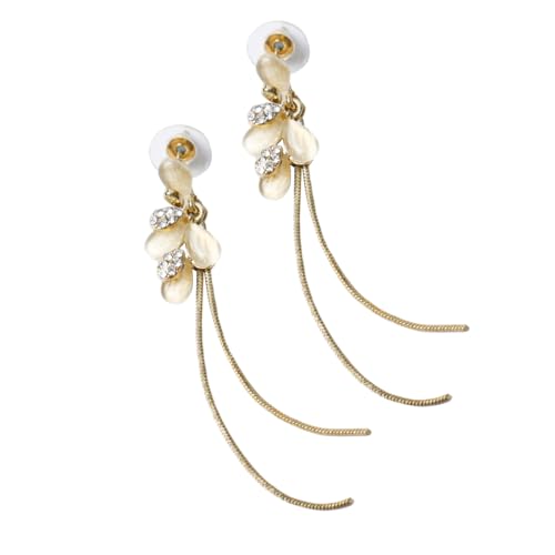 EIHI 1 Paar Ohrringe Gold für Damen Ohrringe Hängend Mit S925-Silbernadel Tropfenohrringe mit Quasten Ohrringe Klein Hypoallergen Ohrringe von EIHI