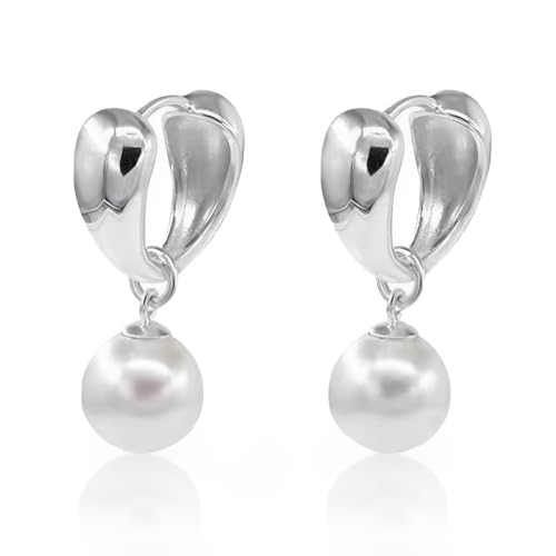 EIHI 1 Paar Silber Perlenohrringe mit schlichtem Design und edler Ausstrahlung,ohrringe silber,Hoop Earrings Small Women's Earrings Silver Earrings Chunky Thick Cartilage Hoop EIHI 1 Paar Silber Perlenohrringe mit schlichtem Design und edler Ausstrahlung,ohrringe silber,Hoop Earrings Small Women's Earrings Silver Earrings Chunky Thick Cartilage Hoop von EIHI