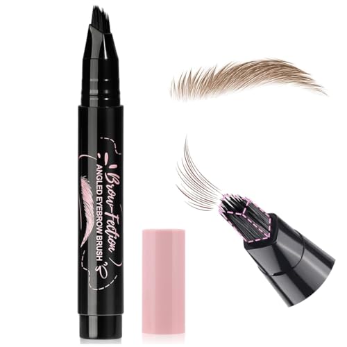 EIHI 1 Stück Augenbrauenstift Härchenzeichnung, Eyebrow Pencils mit abgewinkeltem Augenbrauenpinsel, Haarähnliche Striche, Wischfest, Transferfest, Einfach zu Benutzen von EIHI