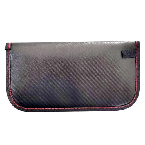 EIHI 1 Stück Autoschlüssel Schutz Keyless Hülle, Große Schlüsseltasche aus Carbonfaser mit Telefonabschirmung, Funkschlüssel Abschirmung Schlüsseltasche Schlüsseletui, keyless go schutz von EIHI