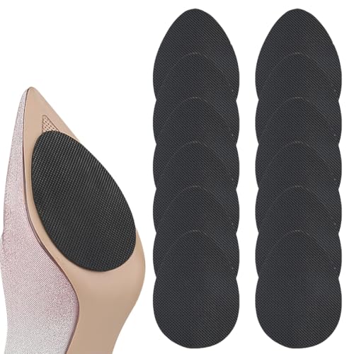 EIHI 12 Stück Anti Rutsch Sohle Pads Rutschfeste -Aufkleber für Schuhe und High Heels, Selbstklebende Schutz Kissen Sohlenprotektoren (Schwarz) von EIHI