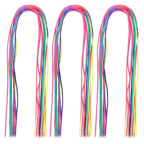 EIHI 30 Stück Haarsträhnen Zum Einflechten,Verschiedene Farbverlaufsfarben Haarseilband Regenbogen-Flecht-Haargummi Diy-Pferdeschwanz-Zöpfe Haar-Styling-Zubehör Für Frauen Mädchen von EIHI