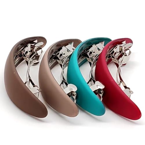 EIHI 4 Stück Haarspangen Damen Dünnes Haar Mittel Haarspange Vintage Automatisch Hair Clip Set Für Frauen Mädchen Haarschmuck von EIHI