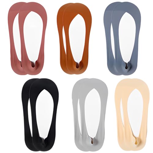 EIHI 6 Paar Füßlinge Socken Damen,Füßlinge Ballerina Socken Damen Atmungsaktiv Füsslinge, Unsichtbare Sneaker Socken No Show Rutschfeste Socken mit Siliconpad Kurze Socken Halbsocken(6 Farben) von EIHI