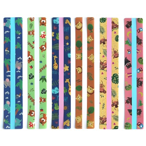 EIHI 6 Stück Lesehilfe Für Kinder,Tier Overlay Lesen Tracking Lineale, Dyslexia Rule Geführte Lesestreifen, Markieren Streifen,Leselineal,Lesestreifen,Leselineal Grundschule(6 Muster,B) von EIHI