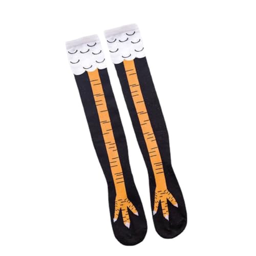EIHI Chicken Leg Socks Hühnerfüße Socken Socken mit Hühnerbeinen Strümpfe Damen Ofenrohrsocken Iustige Strümpfe Overknee Socken Cartoon Winter Warme Socken Einheitsgröße, 1 Paar von EIHI