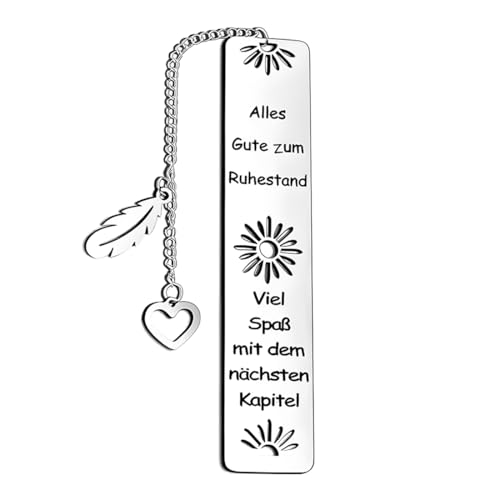 EIHI Lesezeichen Metall Ruhestand Geschenk Für Damen Männer Abschiedsgeschenk Kollegen Happy Retirement Personalisierte Lesezeichen als Weihnachts- und Ruhestand für Lehrer,Freunde Kollegen, 1 Stück von EIHI