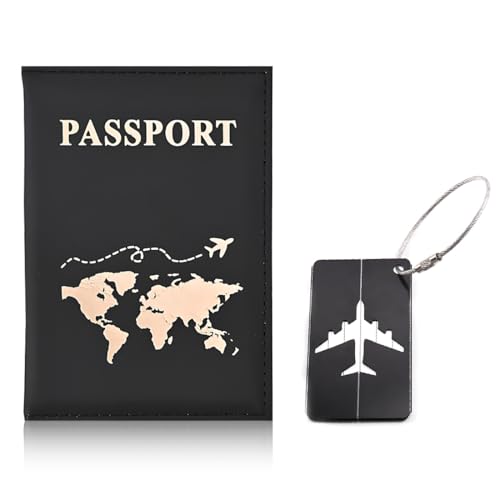 EIHI Reisepasshülle,Passport Cover mit RFID-Blocker,Kunstleder Reisepass Hülle für Damen Herren Reisepass Kreditkarten, Ausweis und Reisedokumente von EIHI