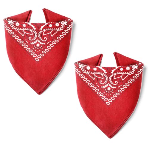 EIHI Rot Bandana herren Hhalstuch herren Set 2 bandanas damen und herren von EIHI