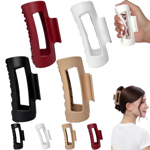 EIHI Soft Claw Clip,Haarklammern,Haarspangen Cloud Clip Rutschfest Quadratische Klauenclips,Weiche Haarklammern FüR Damen,Haar Jaw Clips FüR Frauen MäDchen (4 stück) von EIHI