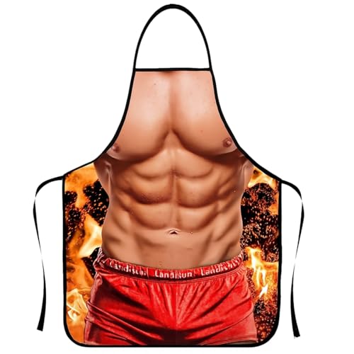 EIHI kochschürze lustig schürze lustig lustige kochschürze grillschürze frauen Motiv Küchenschürze Latzschürze Grillschürze Wasserdichte für Herren Damen Geschenk für Party Costume Grill（D） von EIHI