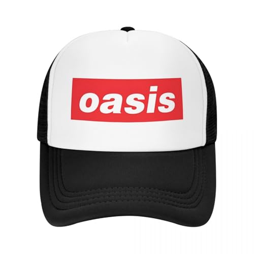 EIILBEIS Outdoor Motion Visier Hut Unisex O Oasis Heavy British Mesh Baseball Cap Mode Trucker Worker Cap Papa Hut Verstellbare Polyester Golf Hüte Sommer Trucker Caps Modegeschenke von EIILBEIS