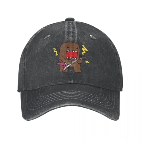 Outdoor Sport Sonnenhut Unisex Classic Rock Domo kun Puppe Kawaii Baseballkappe für Männer Frauen Distressed Denim Kopfbedeckung Domo Kun Unstrukturiert Soft Hats Cap Geschenke von EIILBEIS