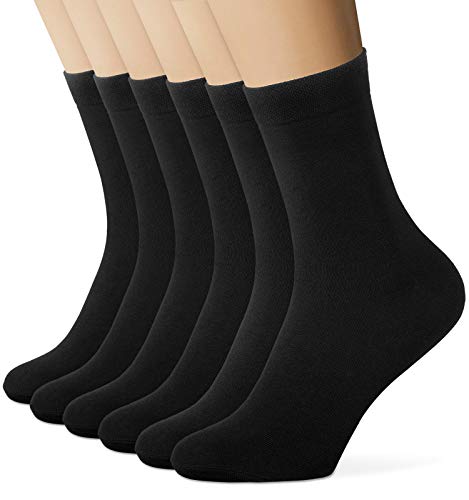 EIISSION Socken Damen 35-38 Schwarz Herren Warme Sportsocken Unisex Business Lange mit Baum-wolle Haltbarkeit für Sport Freizeit 6 Paar von EIISSION