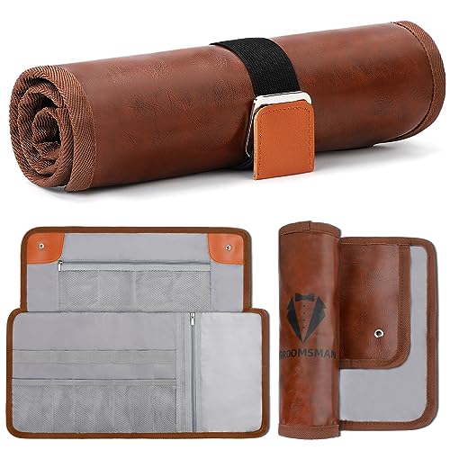 EIMMBD Kulturbeutel für Männer, Reise-Kulturbeutel, Reise-Essentials, Roll-Organizer, Herren-Kulturtaschen für Reisen, Braun, modisch von EIMMBD