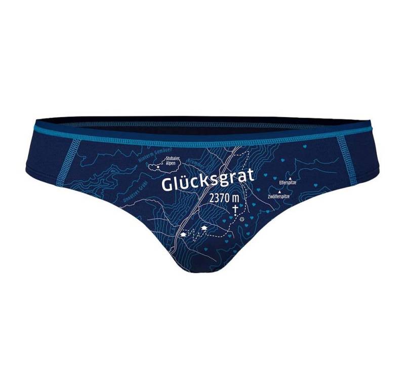 EIN SCHÖNER FLECK ERDE String String GLÜCKSGRAT – Tiefblau mit Berg-Print von EIN SCHÖNER FLECK ERDE