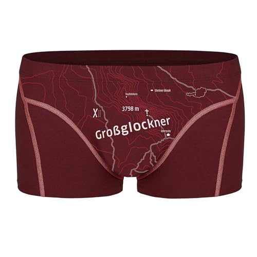 EIN SCHÖNER FLECK ERDE. Herren Boxershorts - Shorts, Print, Bio-Baumwolle Großglockner (Rost) XL von EIN SCHÖNER FLECK ERDE.