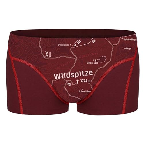 EIN SCHÖNER FLECK ERDE. Herren Boxershorts - Shorts, Print, Bio-Baumwolle Wildspitze (Rostrot) L von EIN SCHÖNER FLECK ERDE.