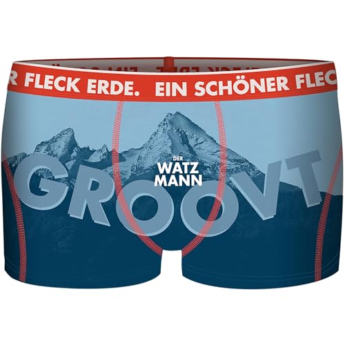 EIN SCHÖNER FLECK ERDE. Herren Der Watzmann Groovt Boxer, hellblau, M von EIN SCHÖNER FLECK ERDE.