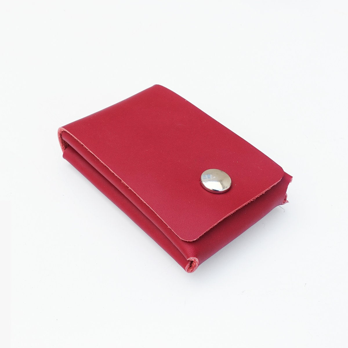 Minigeldbeutel Echtleder Rot Für Scheine, Münzen Und Karten von EINFACHDESIGN