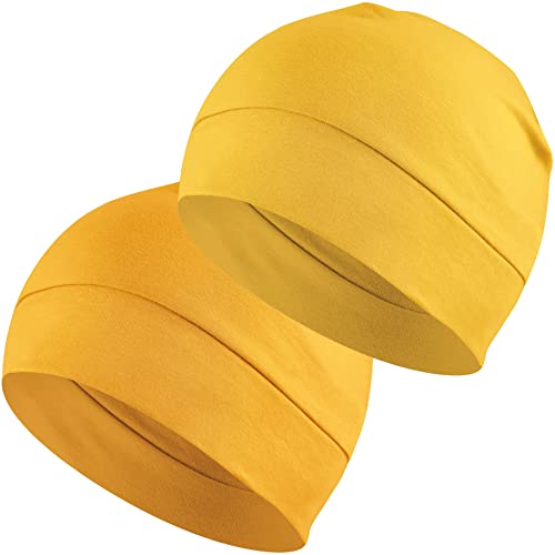 EINSKEY Fahrradmütze Unter Helm, Leichte Dünne Baumwollmütze für Herren und Damen, Perfekt als Schlafmütze, Laufmütze, Skull Cap oder Chemo Kopfbedeckung - 2er Pack von EINSKEY
