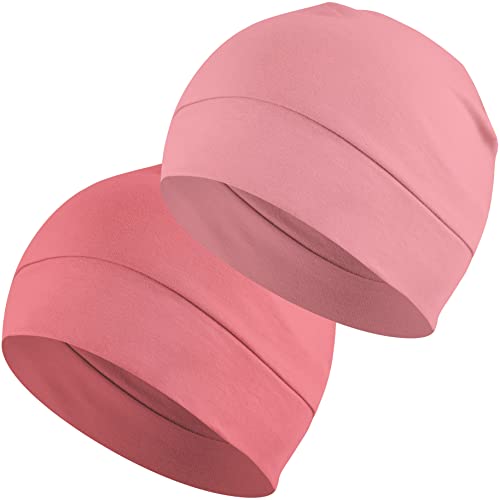 EINSKEY Fahrradmütze Unter Helm, Leichte Dünne Baumwollmütze für Herren und Damen, Perfekt als Schlafmütze, Laufmütze, Skull Cap oder Chemo Kopfbedeckung - 2er Pack von EINSKEY