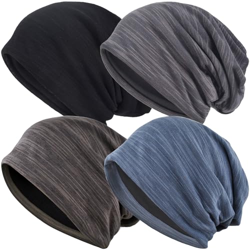 EINSKEY Mütze für Herren und Damen, Dünne Long Slouch Beanie Hat, Leicht Atmungsaktiv Sportmütze Übergangsmützen für Joggen, Fahrradfahren, Schlafen, Haarausfall, Chemo von EINSKEY