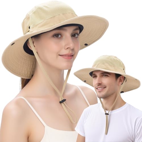 EINSKEY Sonnenhut Pferdeschwanz Damen, Unisex Faltbar Safari Hut Gartenhut UV Schutz Anglerhut Wanderhut von EINSKEY