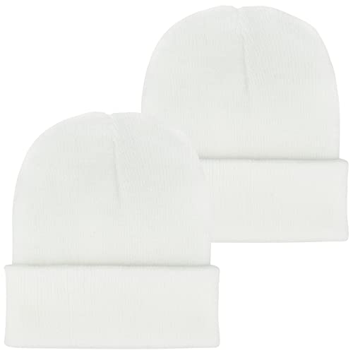 EINSKEY Strickmütze Herren Damen Leichte Watch Cap Dünne Übergangsmütze Beanie Mützen für Fahrradfahren, Chemo, Laufen - 2er Pack von EINSKEY