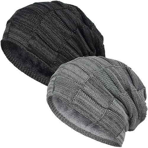 EINSKEY Wintermütze Herren Damen Dicke Slouch Beanie Mütze mit Fleece Gefütterte für Fahrrad, Skifahren, Snowboarden, Wandern, Haarausfall von EINSKEY