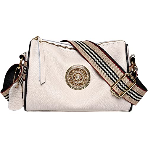 EINYNIUER Crossbody Bag Damen Breiter Gurt, Breitem Gurt für Umhängetasche Damen Klein Bauchtasche Leder Moderne Taschen Stylish Brusttasche Handtasche mit Abnehmbar Schultergurt Weiß von EINYNIUER