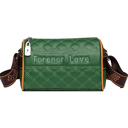 EINYNIUER umhängetasche Damen klein Crossbody Bag veganes Leder Bauchtasche stylisch brustbeutel Moderne Taschen mit breitem Schultergurt 5cm grün von EINYNIUER