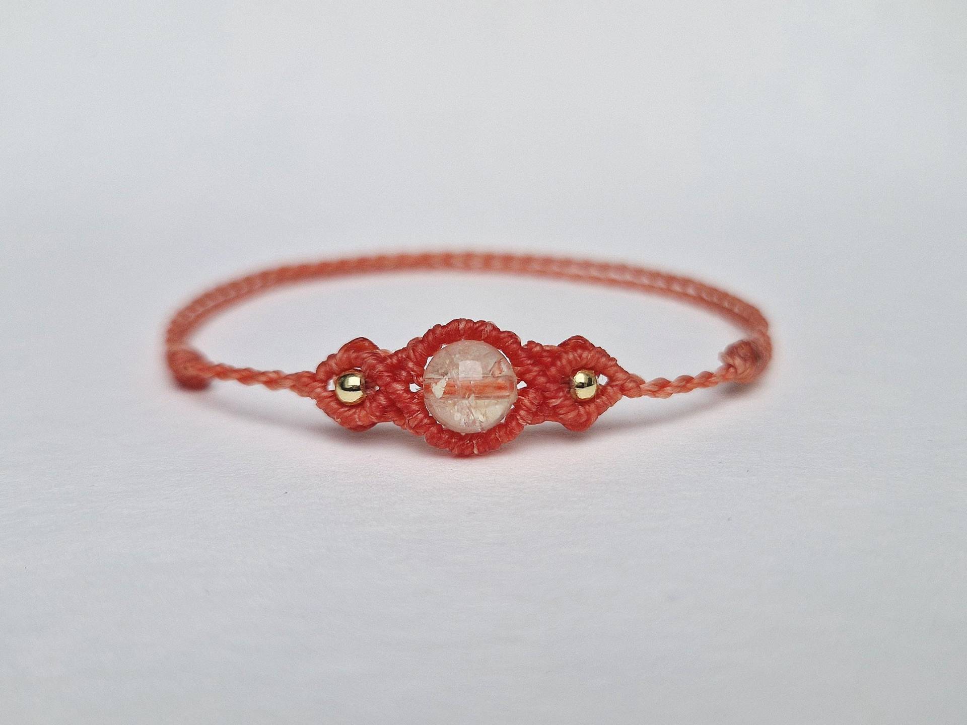 Dezentes Heilsteinarmband, Makramee Armband Mit Edelstein, Geburtssteinarmband, Heilsteinarmband von EINZIGARTIGbySteffi