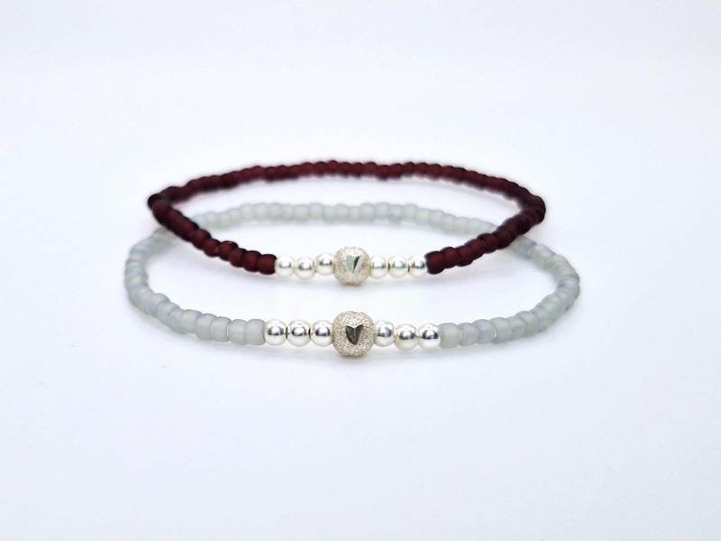 Perlenarmband Mit Herzperle 925 Sterlingsilber, Herzperlenarmband von EINZIGARTIGbySteffi