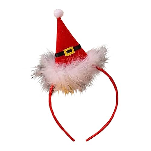 EIOLWJIEO Xmas Hair Hoop Kids Gift Brim Dekoratives Stirnband Entzückender Hutförmiger Männer Haarband Home Masquerade Cosplay Accessoire, Spitzhut mit Gürtel von EIOLWJIEO