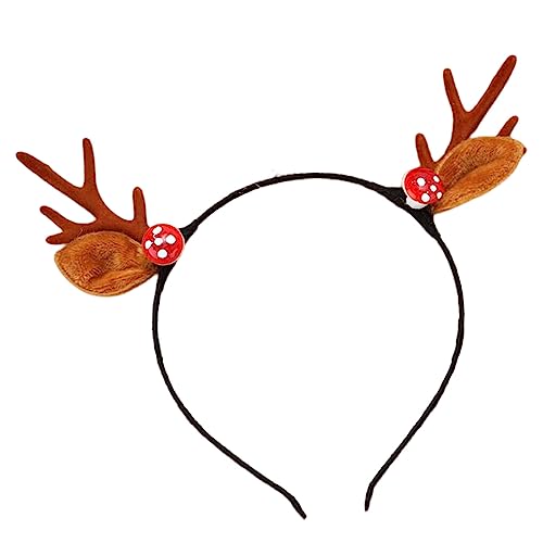 EIOLWJIEO Xmas Hair Hoop Pattern Holiday Party Cosplay Christmas Headwear Zubehör Side Clips Lady Use Jewelry Styling Tools, Khakifarbenes Stirnband von EIOLWJIEO