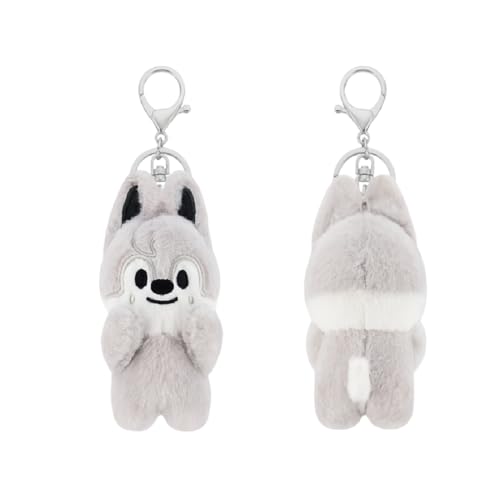 EIROVYA 10cm Skzoo Keychain,Stray Kids Plüsch Schlüsselanhänger MAGNET Serie ATE SKZoo Plush,Niedlich Schlüsselanhänger Anhänger für Fans(wolfchan) von EIROVYA