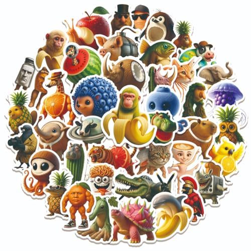 EIROVYA 60 PCS brainrot italian brainrot tung tung tung tung sahur Aufkleber Italian Brainrot BRR BRR Patapim Tung Tung Tang Sahur Aufkleber für Wasserbecher Aufkleber Taschen Notizbücher von EIROVYA